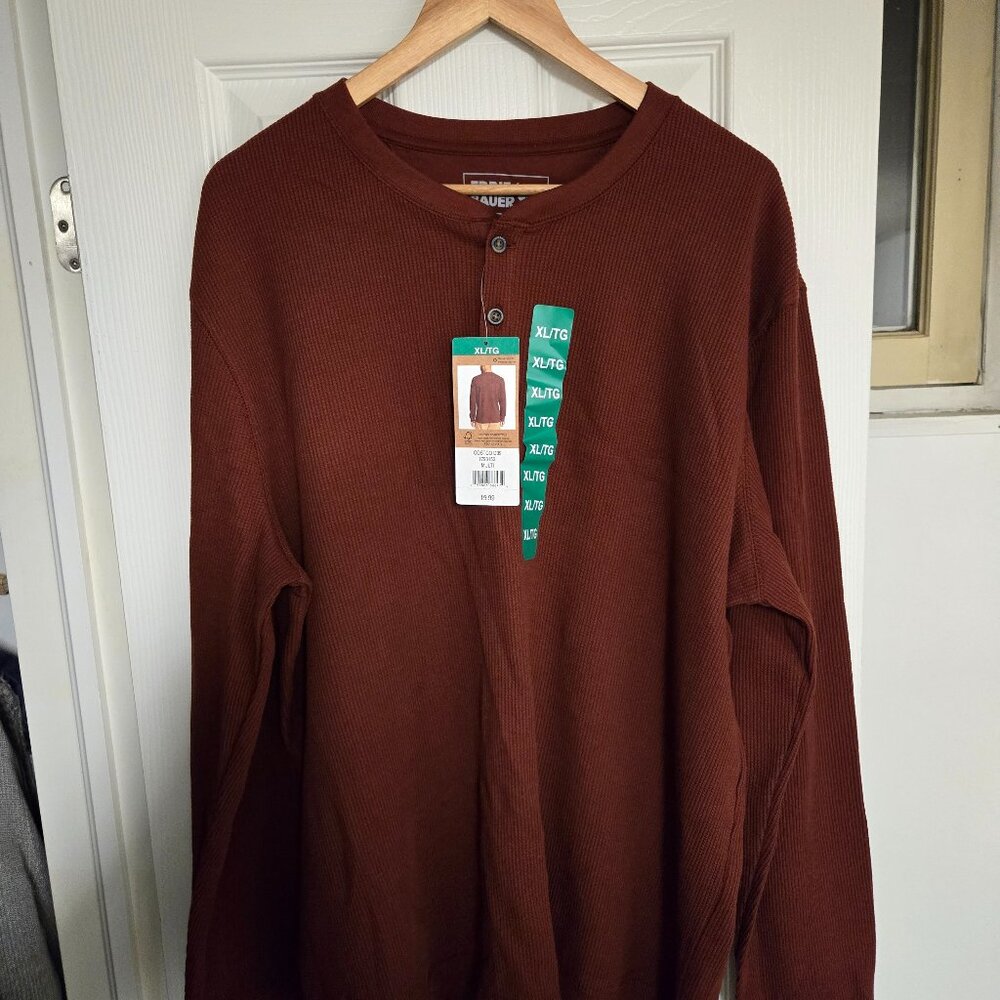NWT Eddie Bauer XL Waffle Knit Henley Shirt (26" PTP)